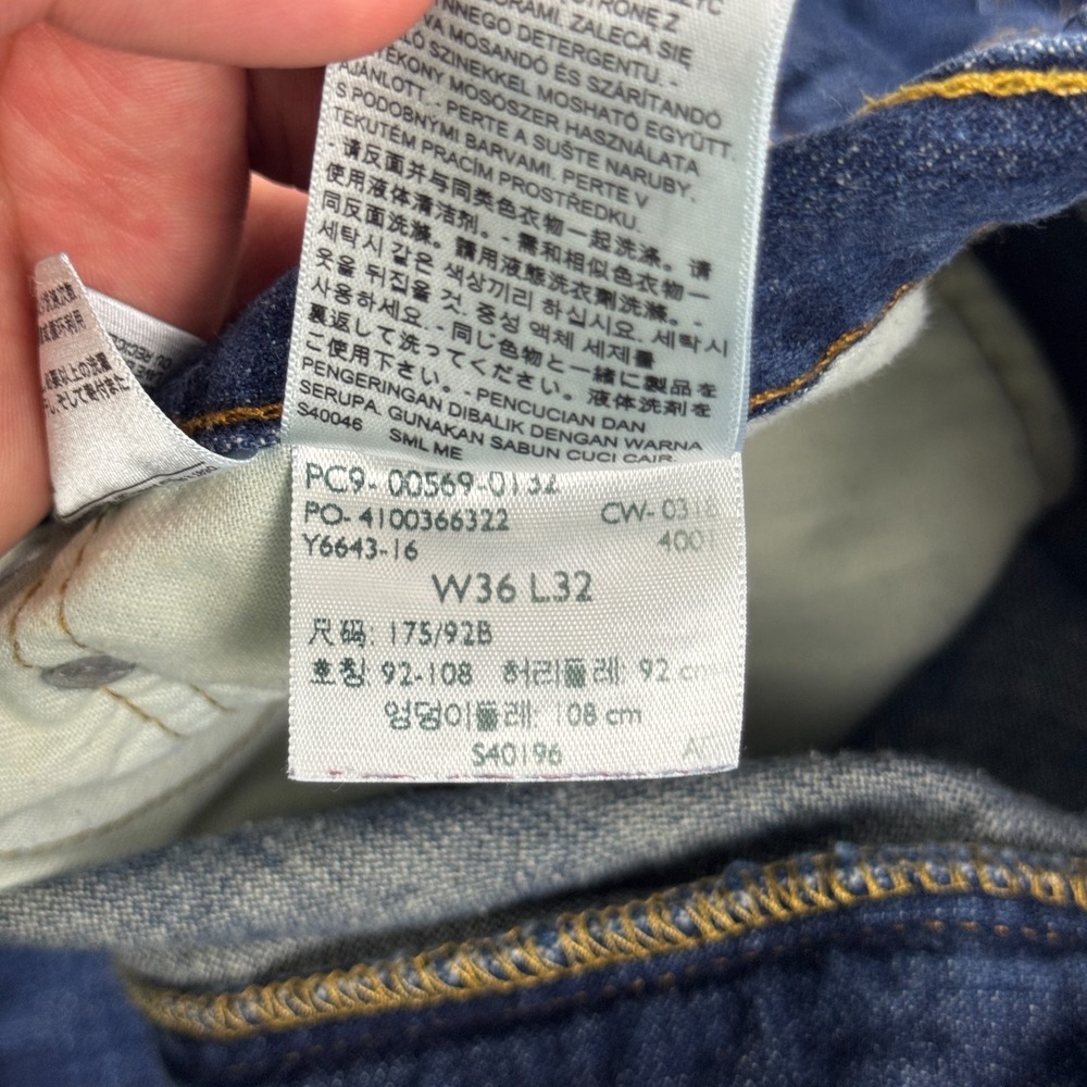 Levi's 569 Loose Fit Straight Leg Jeans Mens 36x32 Blue Denim Cotton Mid Rise - Picture 8 of 12